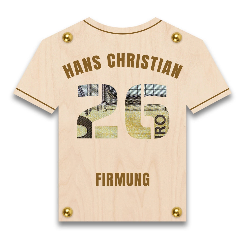 Geldgeschenk: Personalisierbarer Trikot-Wunscherfüller für Jungs & Herren