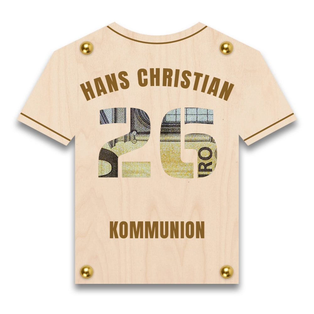 Geldgeschenk: Personalisierbarer Trikot-Wunscherfüller für Jungs & Herren