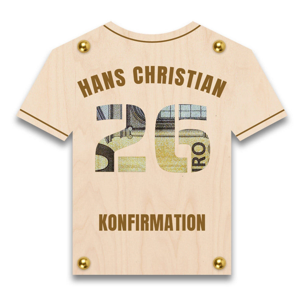 Geldgeschenk: Personalisierbarer Trikot-Wunscherfüller für Jungs & Herren