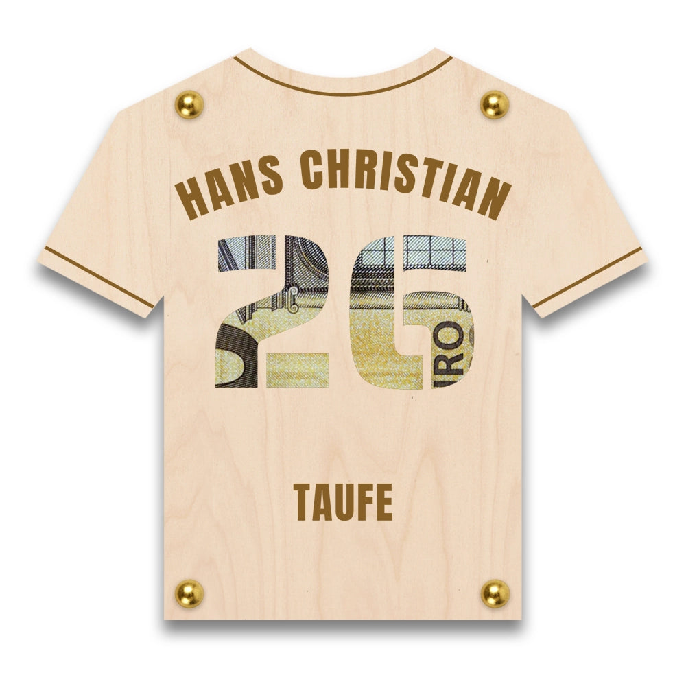 Geldgeschenk: Personalisierbarer Trikot-Wunscherfüller für Jungs & Herren