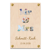 Geldgeschenk: Personalisierbarer Wunscherfüller "MR. & MRS." zur Hochzeit
