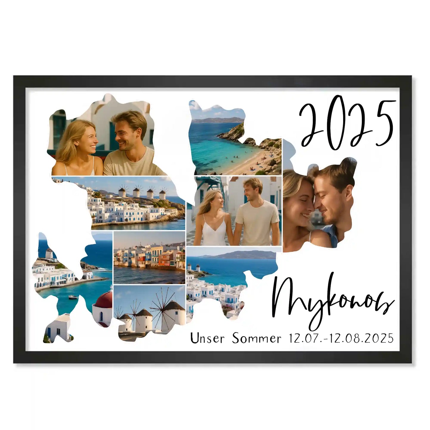 Personalisiertes Poster "Unser Urlaub"