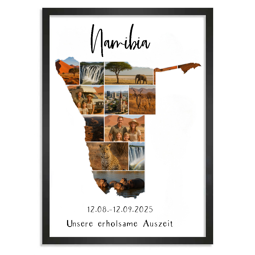 Personalisiertes Poster "Unser Urlaub"