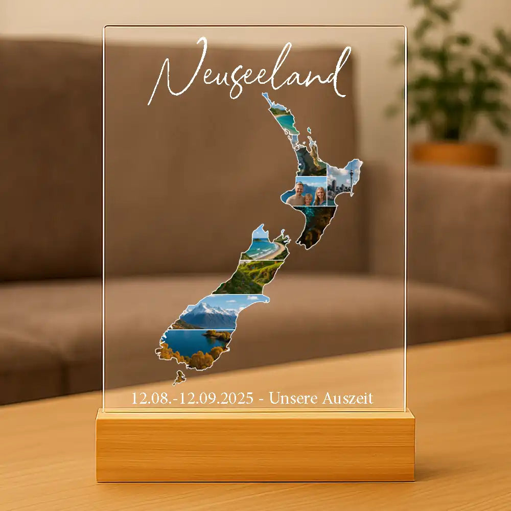 Personalisiertes Bild auf Acrylglas "Unser Urlaub"