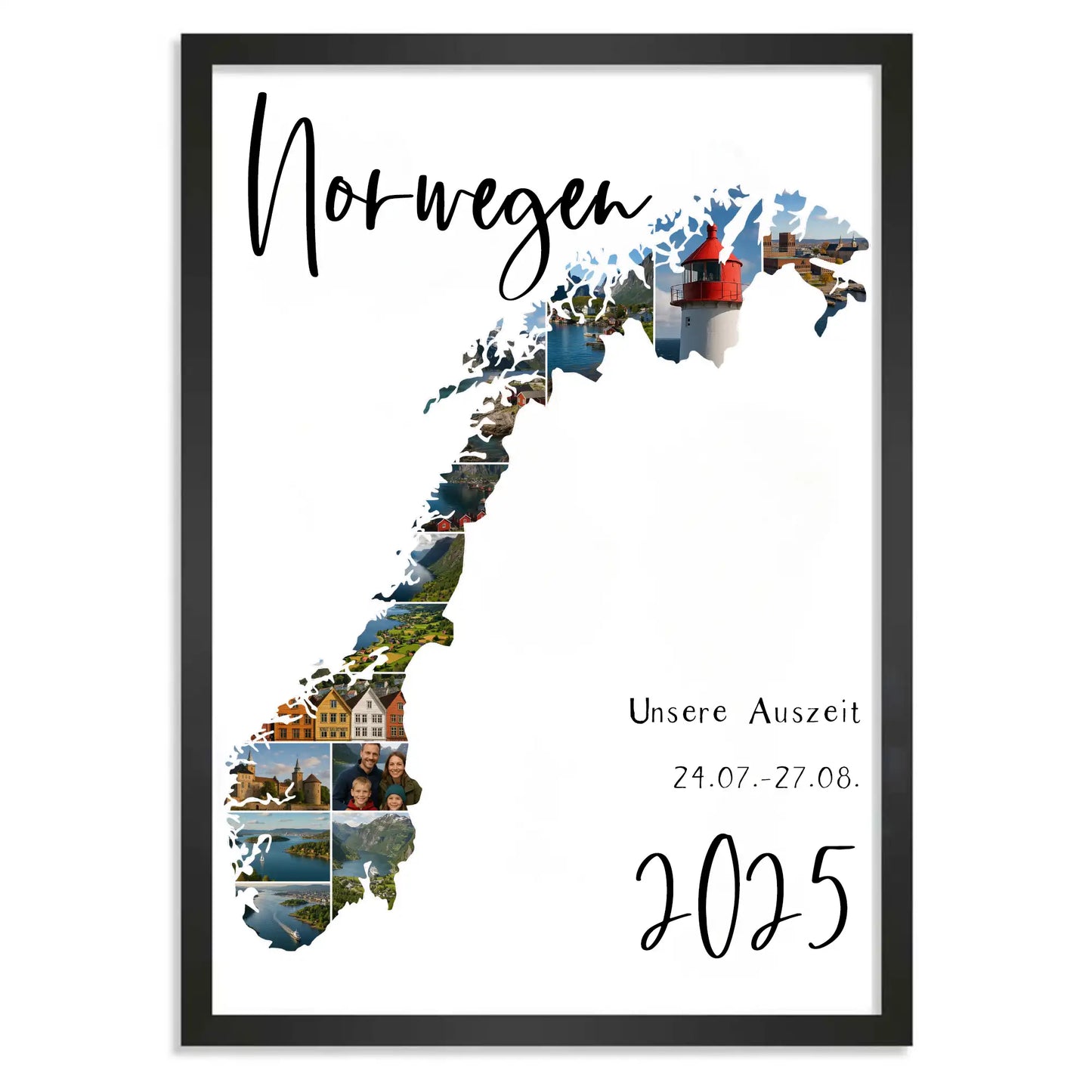 Personalisiertes Poster "Unser Urlaub"