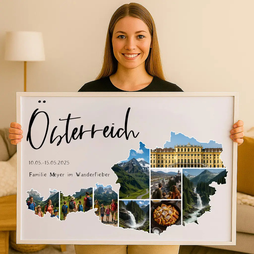 Personalisiertes Wandbild "Unser Urlaub"