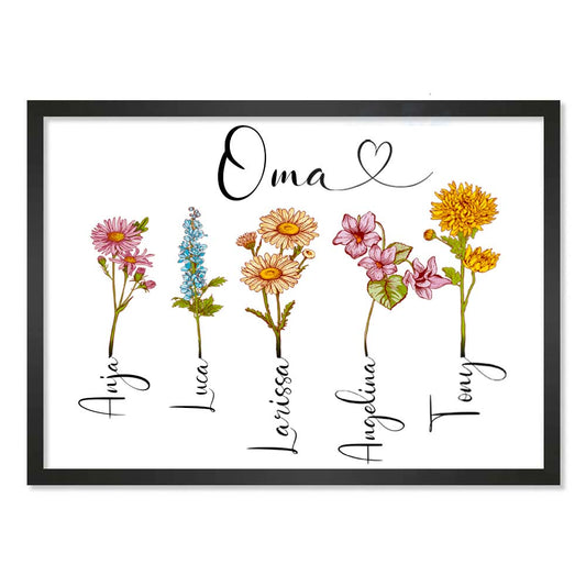 Personalisiertes Poster "Geburtsblume"