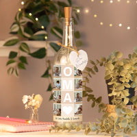 Personalisierte Lichterflasche "Fotocollage #4"