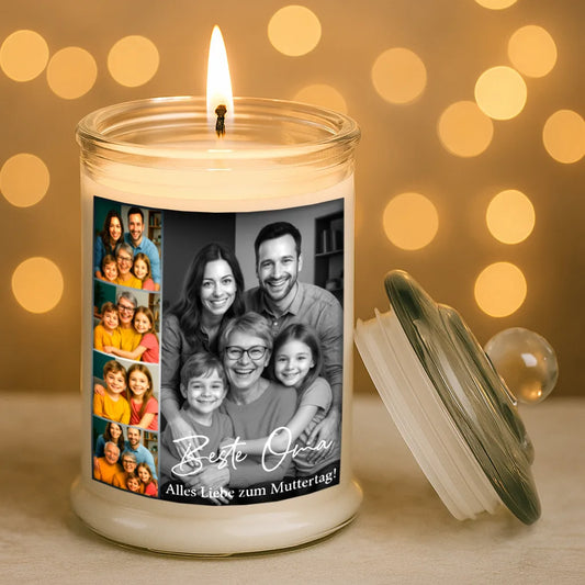 Personalisierte Duftkerze "Fotocollage #8"