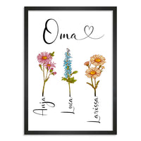 Personalisiertes Poster "Geburtsblume"