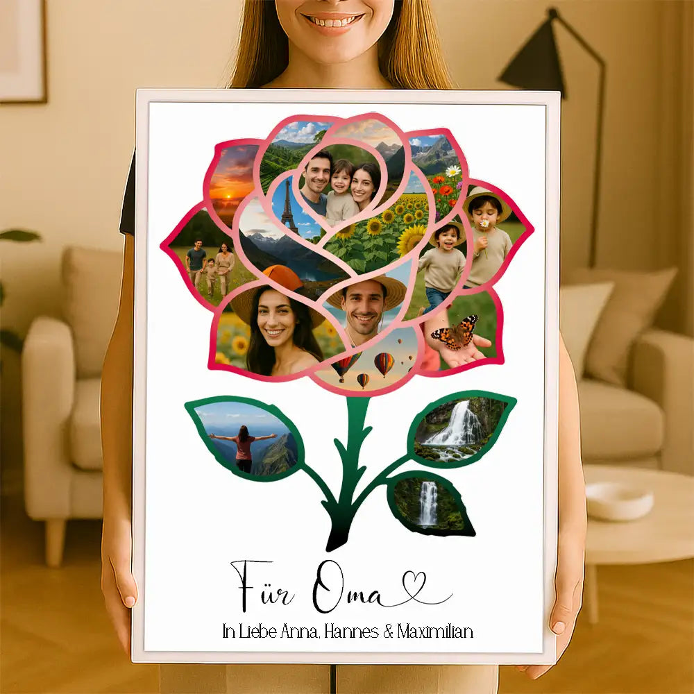 Personalisiertes Wandbild "Fotocollage #7 Blume"