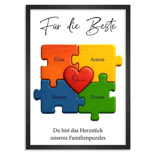 Personalisiertes Poster "Das Puzzleteil, dass uns zusammenhält #2"