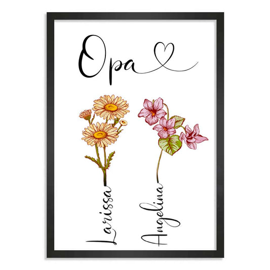 Personalisiertes Poster "Geburtsblume"