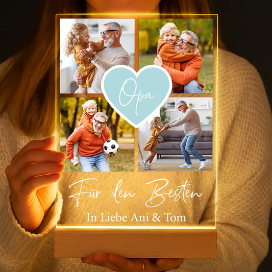 Personalisierte LED-Lampe aus Acrylglas "Fotocollage #2"