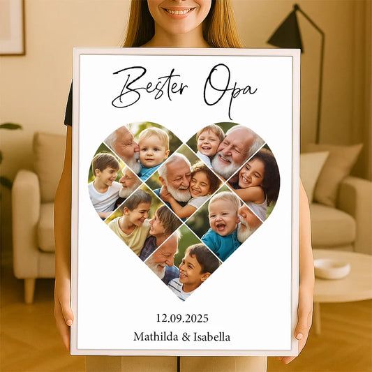 Personalisiertes Wandbild "Fotocollage #5 Herz"