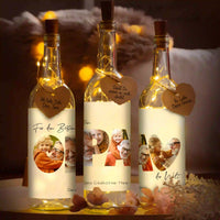 Personalisierte Lichterflasche "Fotocollage #3"