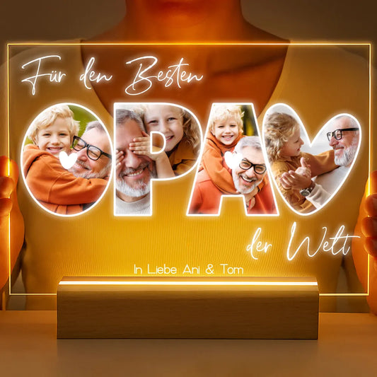 Personalisierte LED-Lampe aus Acrylglas "Fotocollage #3"
