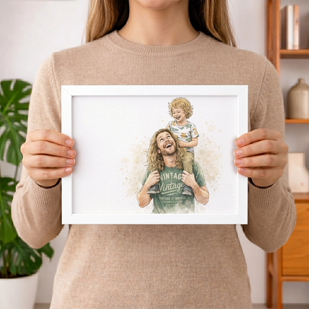 Personalisiertes Poster Portrait "Papa" | diverse Stile