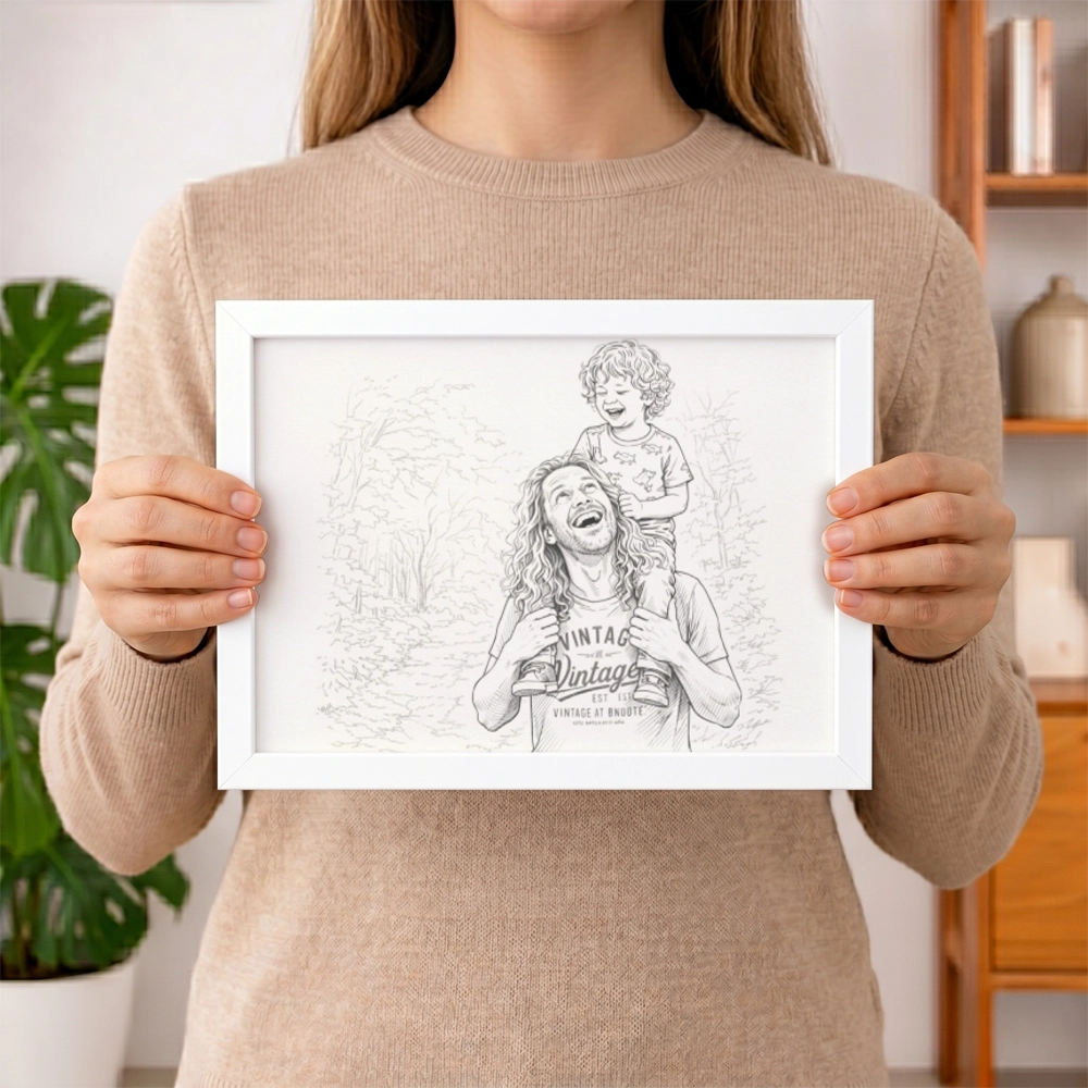 Personalisiertes Poster Portrait "Papa" | diverse Stile