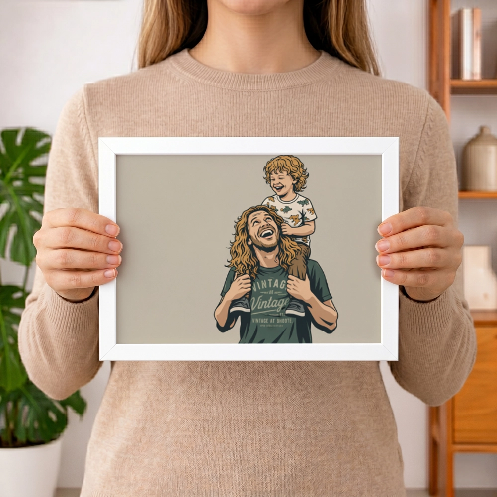 Personalisiertes Poster Portrait "Papa" | diverse Stile
