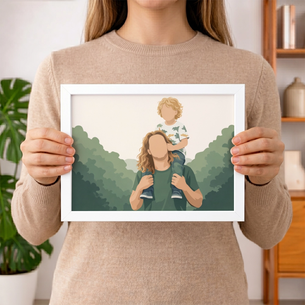 Personalisiertes Poster Portrait "Papa" | diverse Stile
