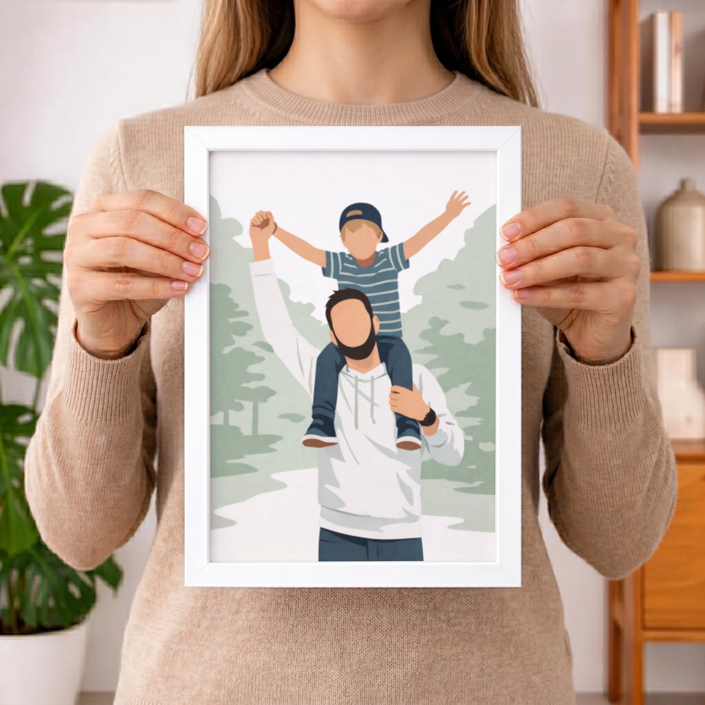 Personalisiertes Poster Portrait "Papa" | diverse Stile