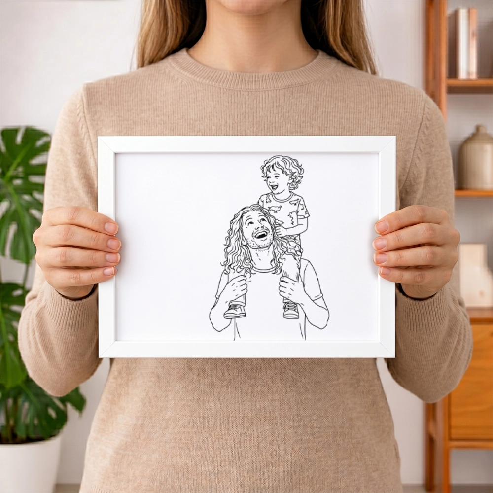 Personalisiertes Poster Portrait "Papa" | diverse Stile