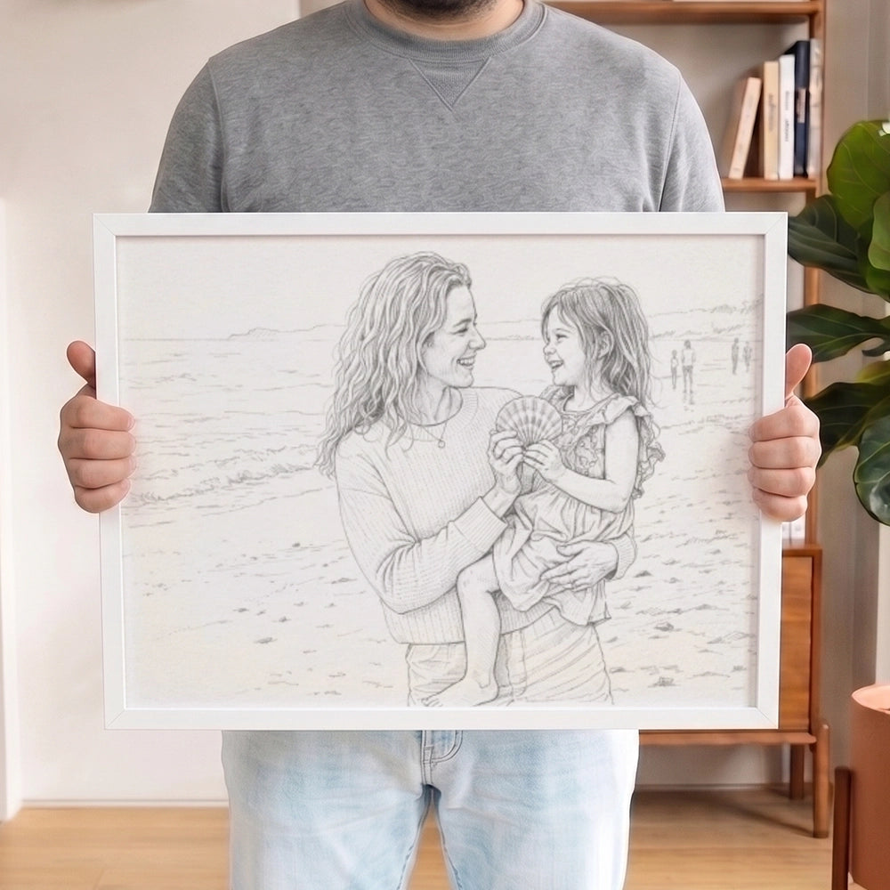 Personalisiertes Wandbild Portrait "Mama" | diverse Stile