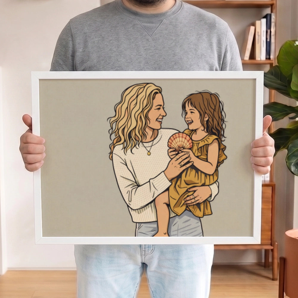 Personalisiertes Wandbild Portrait "Mama" | diverse Stile