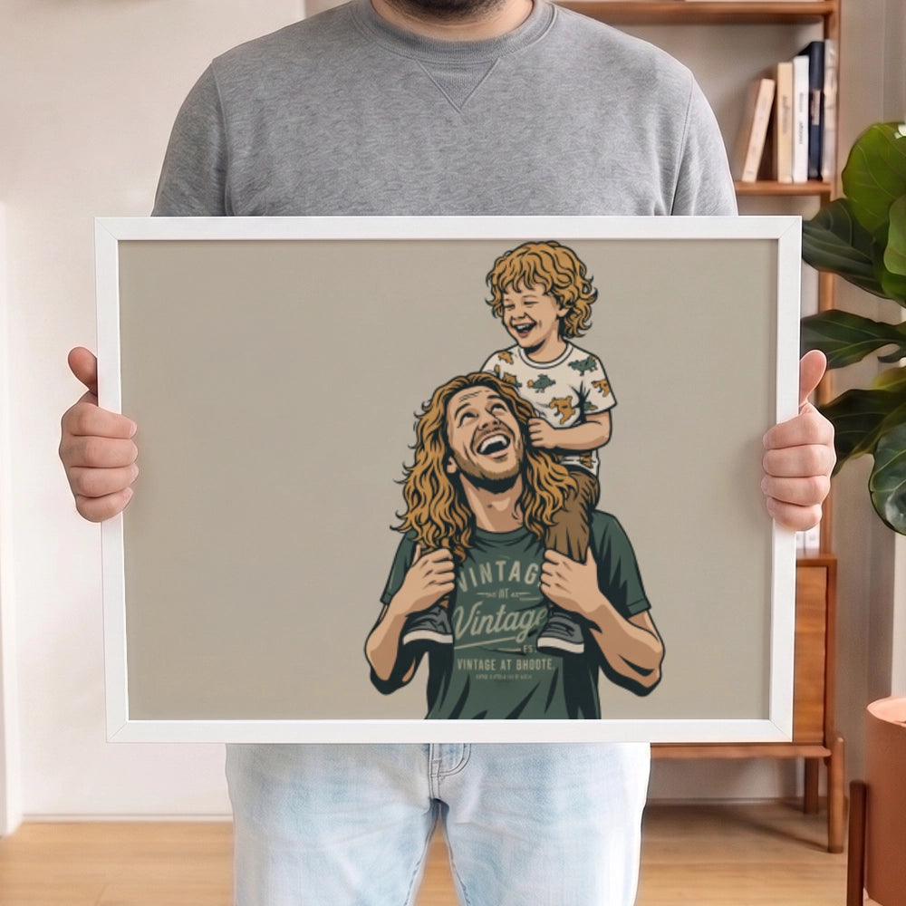 Personalisiertes Wandbild Portrait "Papa" | diverse Stile