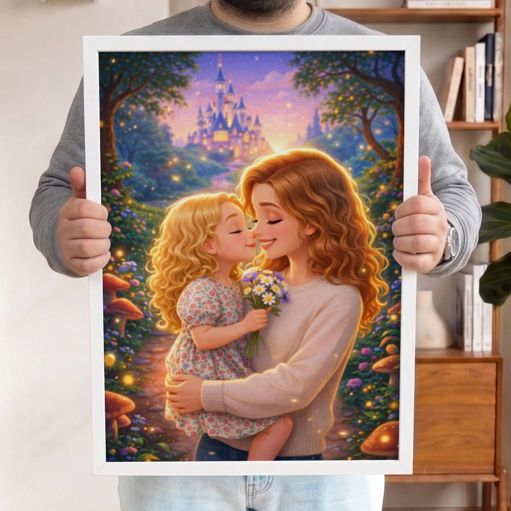 Personalisiertes Wandbild Portrait "Mama" | diverse Stile