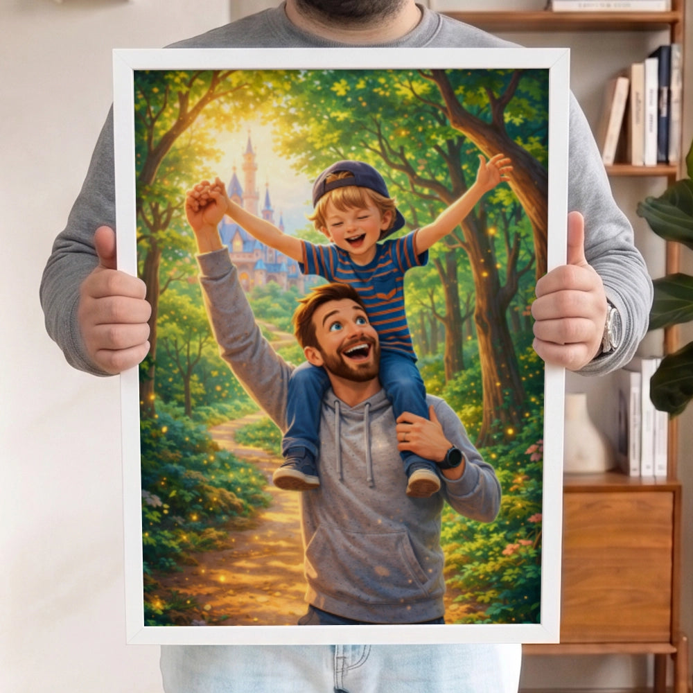 Personalisiertes Wandbild Portrait "Papa" | diverse Stile