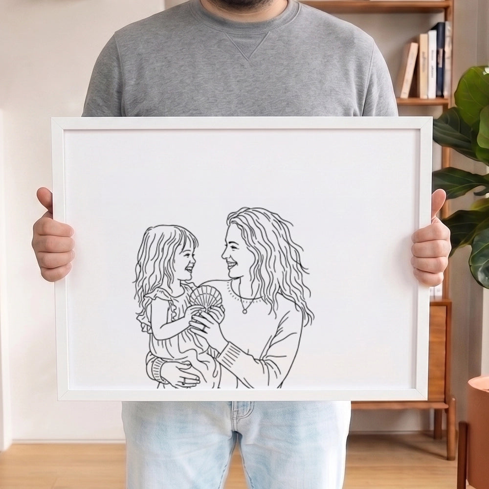 Personalisiertes Wandbild Portrait "Mama" | diverse Stile