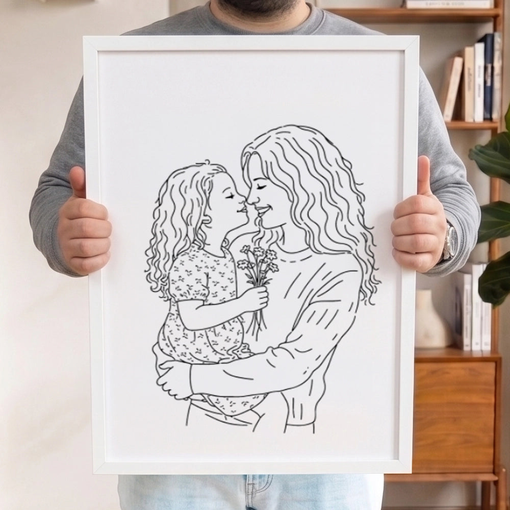 Personalisiertes Wandbild Portrait "Mama" | diverse Stile
