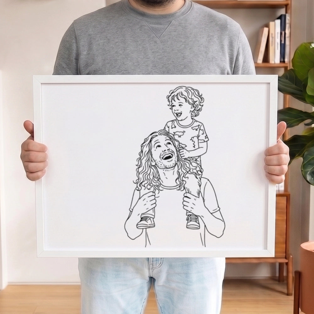 Personalisiertes Wandbild Portrait "Papa" | diverse Stile