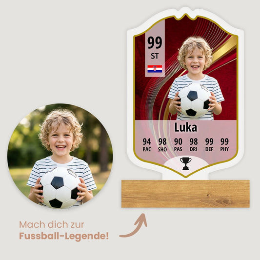 National-Team Kinder Fußball ID Card - Personalisiertes Acryl-Bild