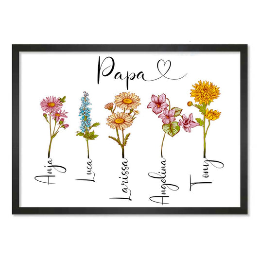 Personalisiertes Poster "Geburtsblume"