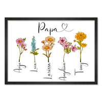 Personalisiertes Poster "Geburtsblume"