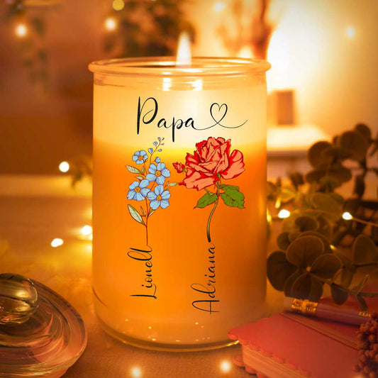 Personalisierte Duftkerze "Geburtsblume"