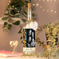 Personalisierte Lichterflasche "Fotocollage #8"