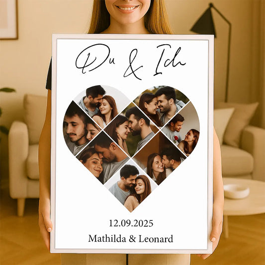 Personalisiertes Wandbild "Fotocollage #5 Herz"
