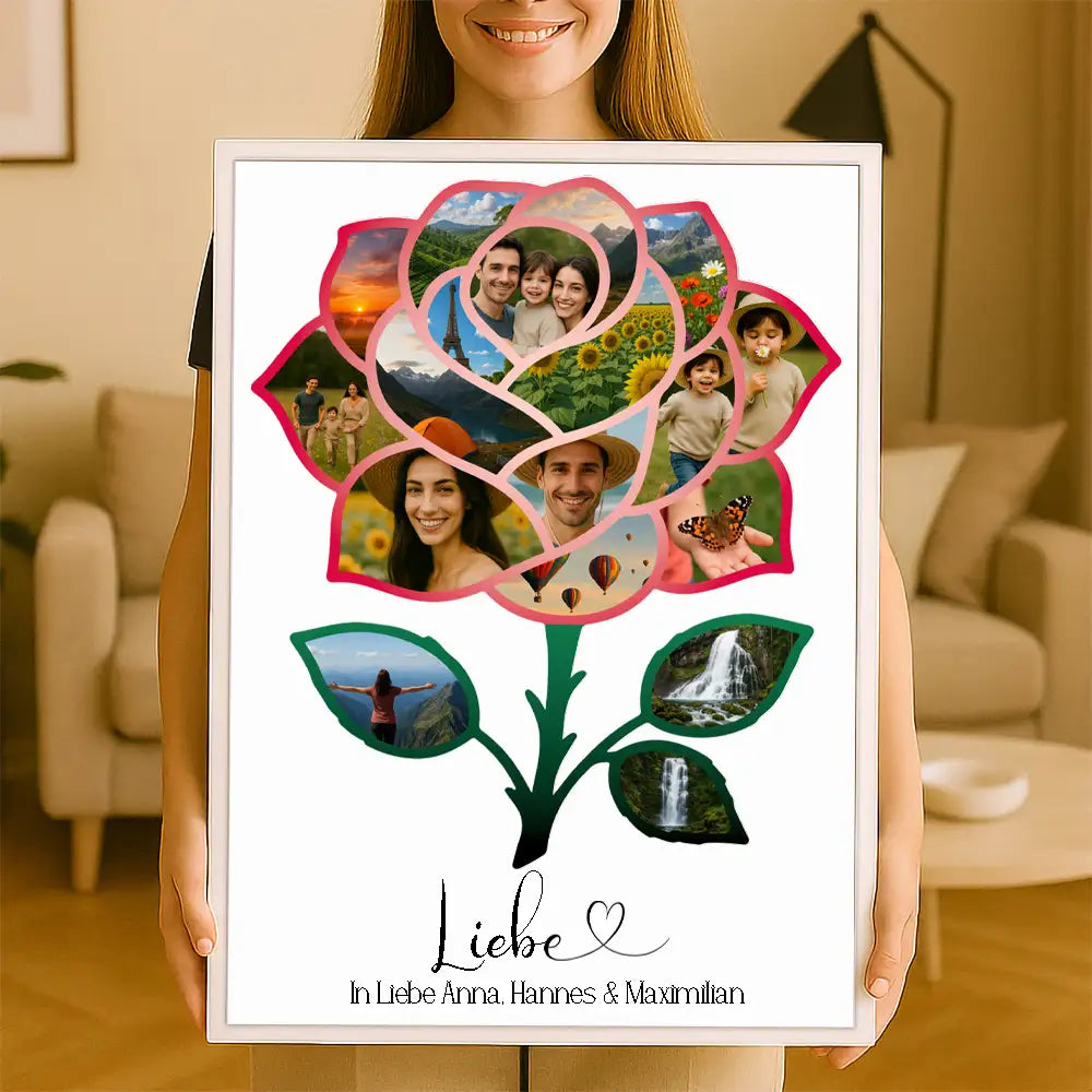 Personalisiertes Wandbild "Fotocollage #7 Blume"