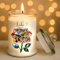 Personalisierte Duftkerze "Fotocollage #7 Blume"