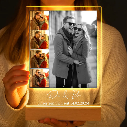 Personalisierte LED-Lampe aus Acrylglas "Fotocollage #8"