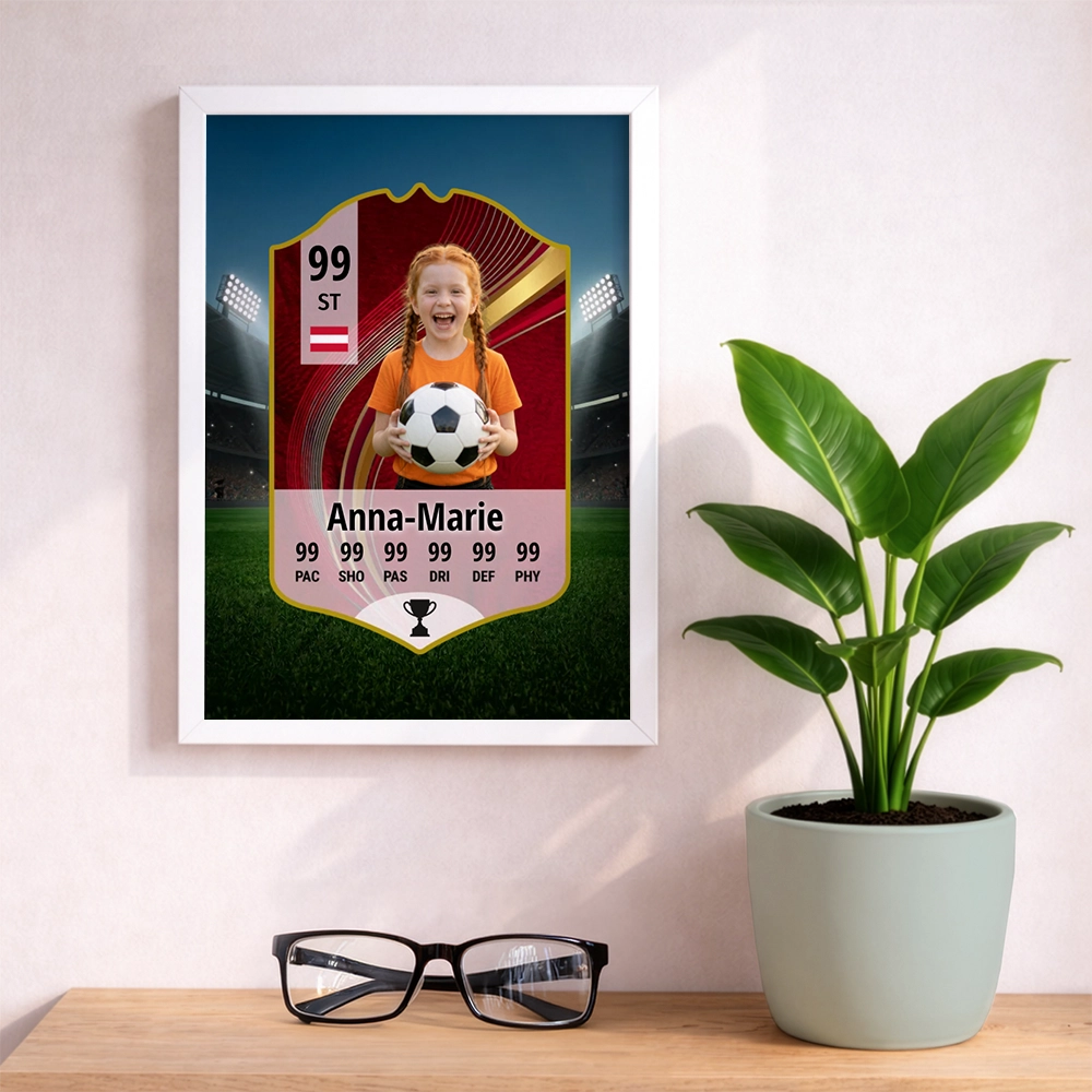 National-Team Kinder Fußball ID Card - Personalisiertes Poster