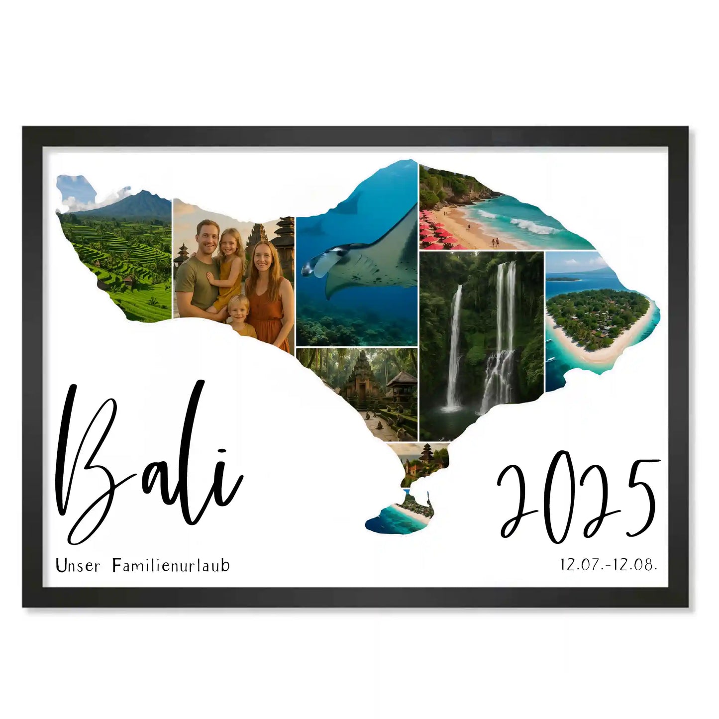 Personalisiertes Poster "Unser Urlaub"