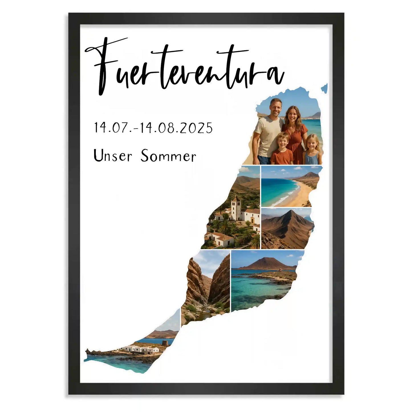 Personalisiertes Poster "Unser Urlaub"