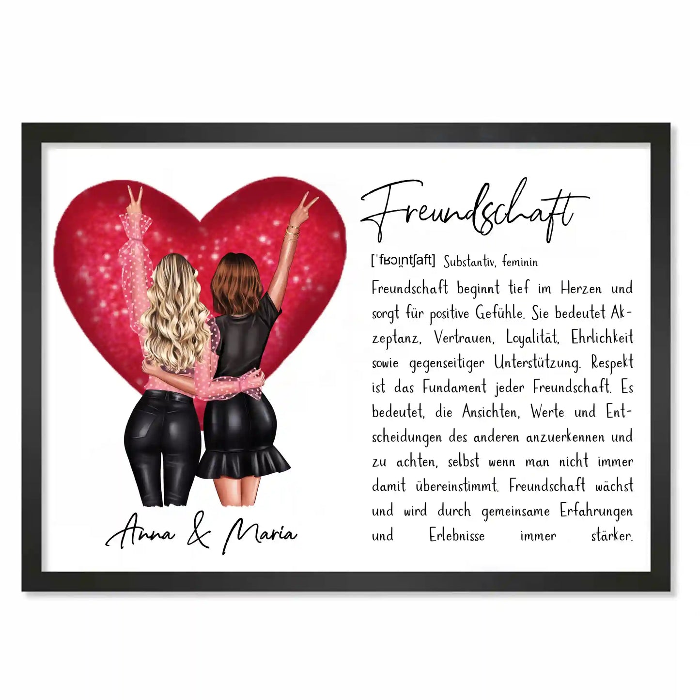Personalisiertes Poster "Definition unserer Freundschaft"