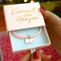 Gravur Armband aus Segeltau "Meine Liebsten" mit personalisierten Herz-Anhängern