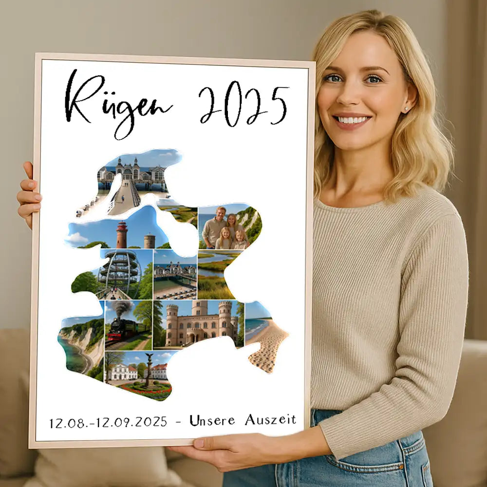 Personalisiertes Wandbild "Unser Urlaub"